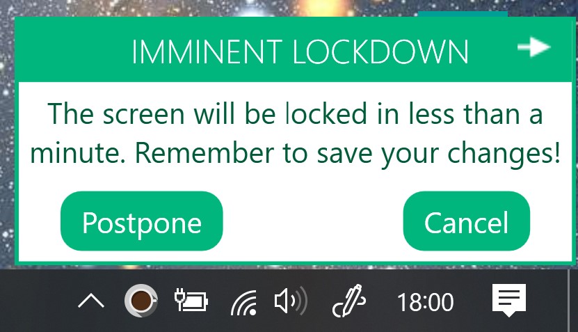 imminent lockdown
